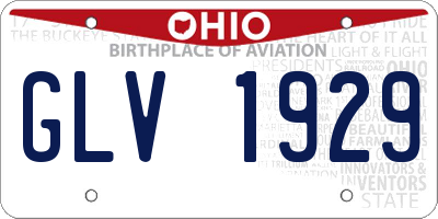 OH license plate GLV1929