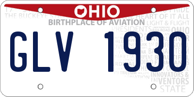 OH license plate GLV1930