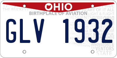 OH license plate GLV1932