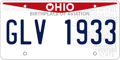 OH license plate GLV1933