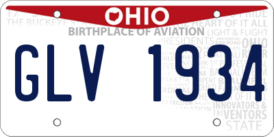 OH license plate GLV1934