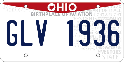 OH license plate GLV1936