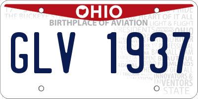 OH license plate GLV1937