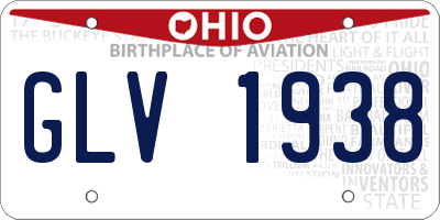 OH license plate GLV1938
