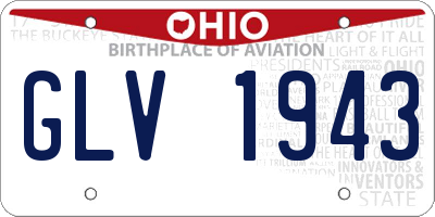 OH license plate GLV1943
