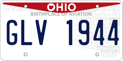 OH license plate GLV1944