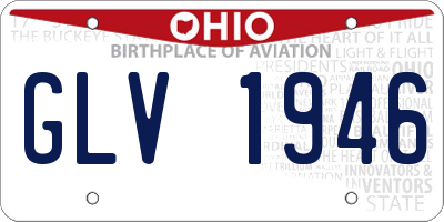 OH license plate GLV1946