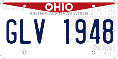 OH license plate GLV1948