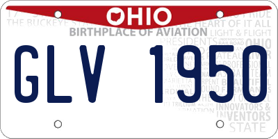 OH license plate GLV1950