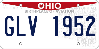 OH license plate GLV1952