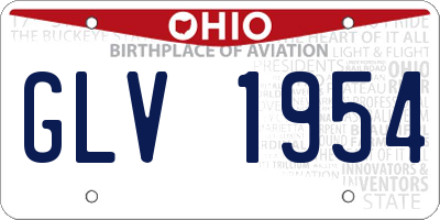 OH license plate GLV1954