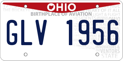 OH license plate GLV1956