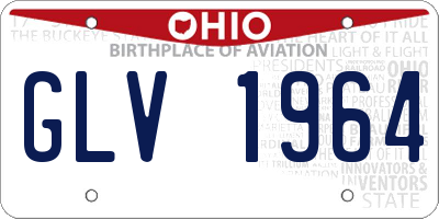 OH license plate GLV1964
