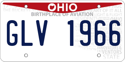 OH license plate GLV1966