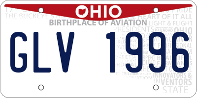 OH license plate GLV1996
