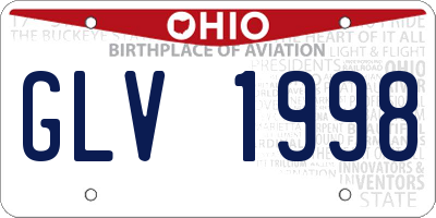 OH license plate GLV1998