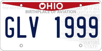 OH license plate GLV1999