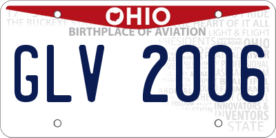 OH license plate GLV2006