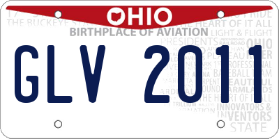 OH license plate GLV2011