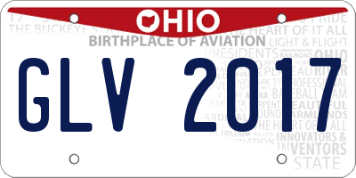OH license plate GLV2017