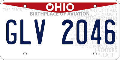 OH license plate GLV2046