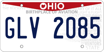OH license plate GLV2085
