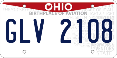 OH license plate GLV2108