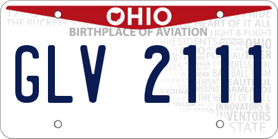 OH license plate GLV2111