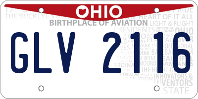 OH license plate GLV2116