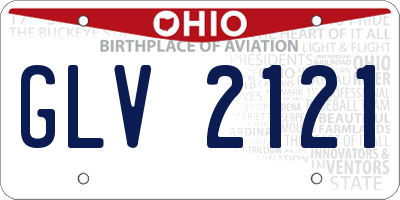 OH license plate GLV2121