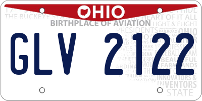 OH license plate GLV2122