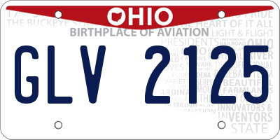 OH license plate GLV2125