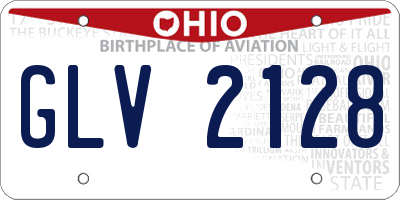 OH license plate GLV2128