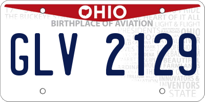 OH license plate GLV2129
