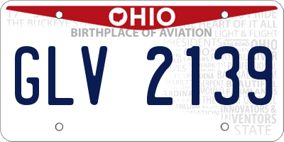 OH license plate GLV2139