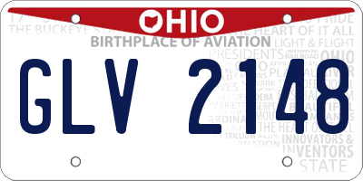 OH license plate GLV2148