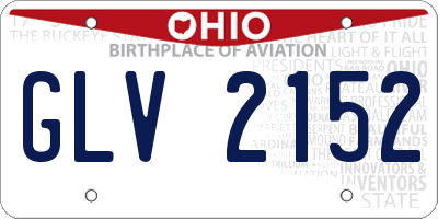 OH license plate GLV2152