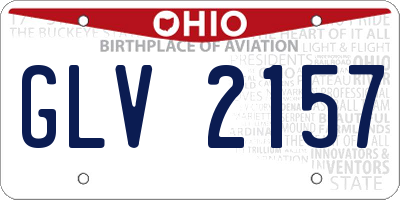 OH license plate GLV2157