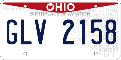 OH license plate GLV2158