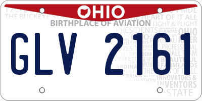 OH license plate GLV2161
