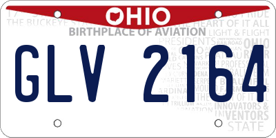 OH license plate GLV2164