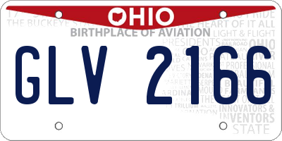 OH license plate GLV2166