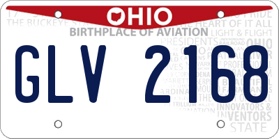 OH license plate GLV2168