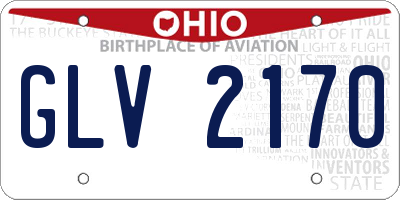 OH license plate GLV2170