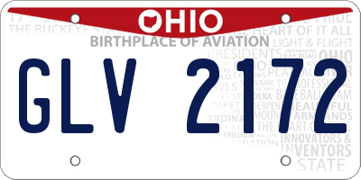 OH license plate GLV2172