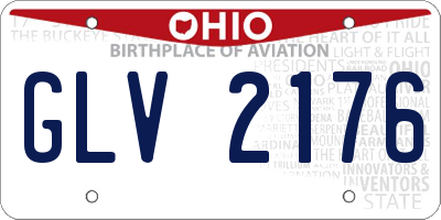 OH license plate GLV2176