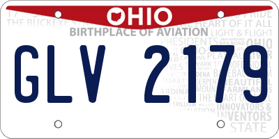OH license plate GLV2179