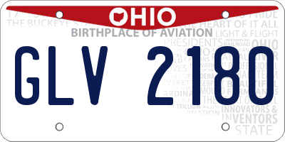 OH license plate GLV2180