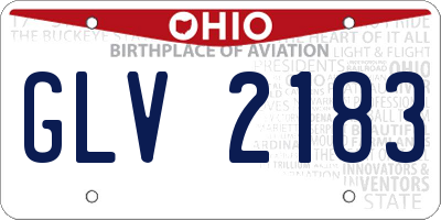 OH license plate GLV2183