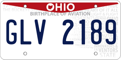 OH license plate GLV2189